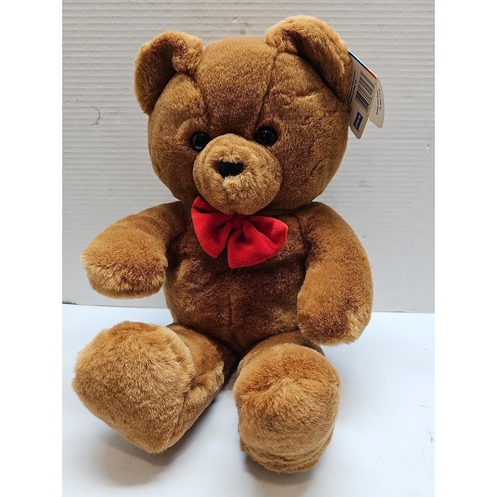 1986 Dakin Honey‎ Jo Teddy Bear Plush Fun Farm Stuffed Animal W/ Tag & Bow tie